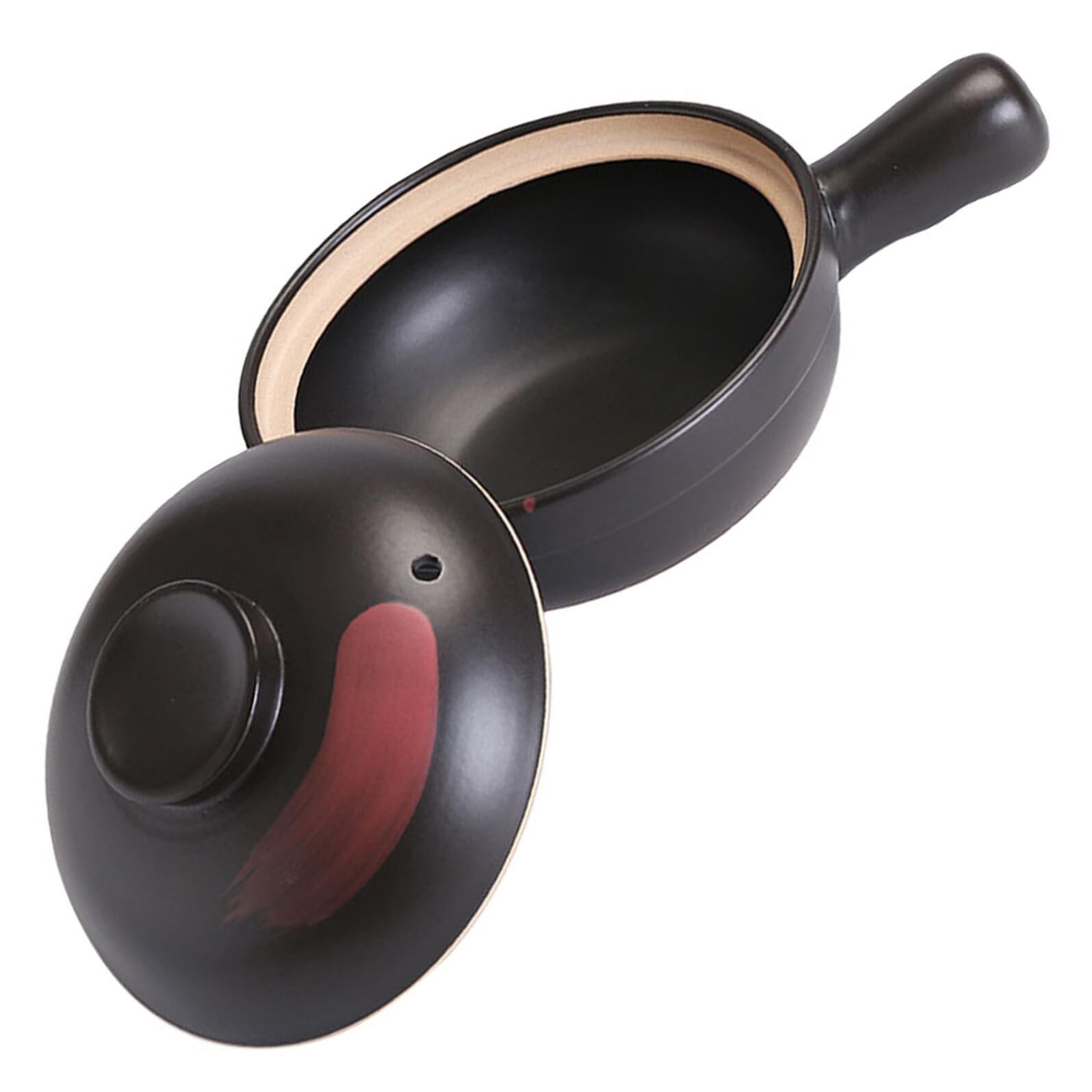 Глиняний Ківш Lurrose керамічний з ручкою термостійкий для газових плит, фото №1 Глиняний Ківш Lurrose керамічний з ручкою термостійкий для газових плит, фото №1