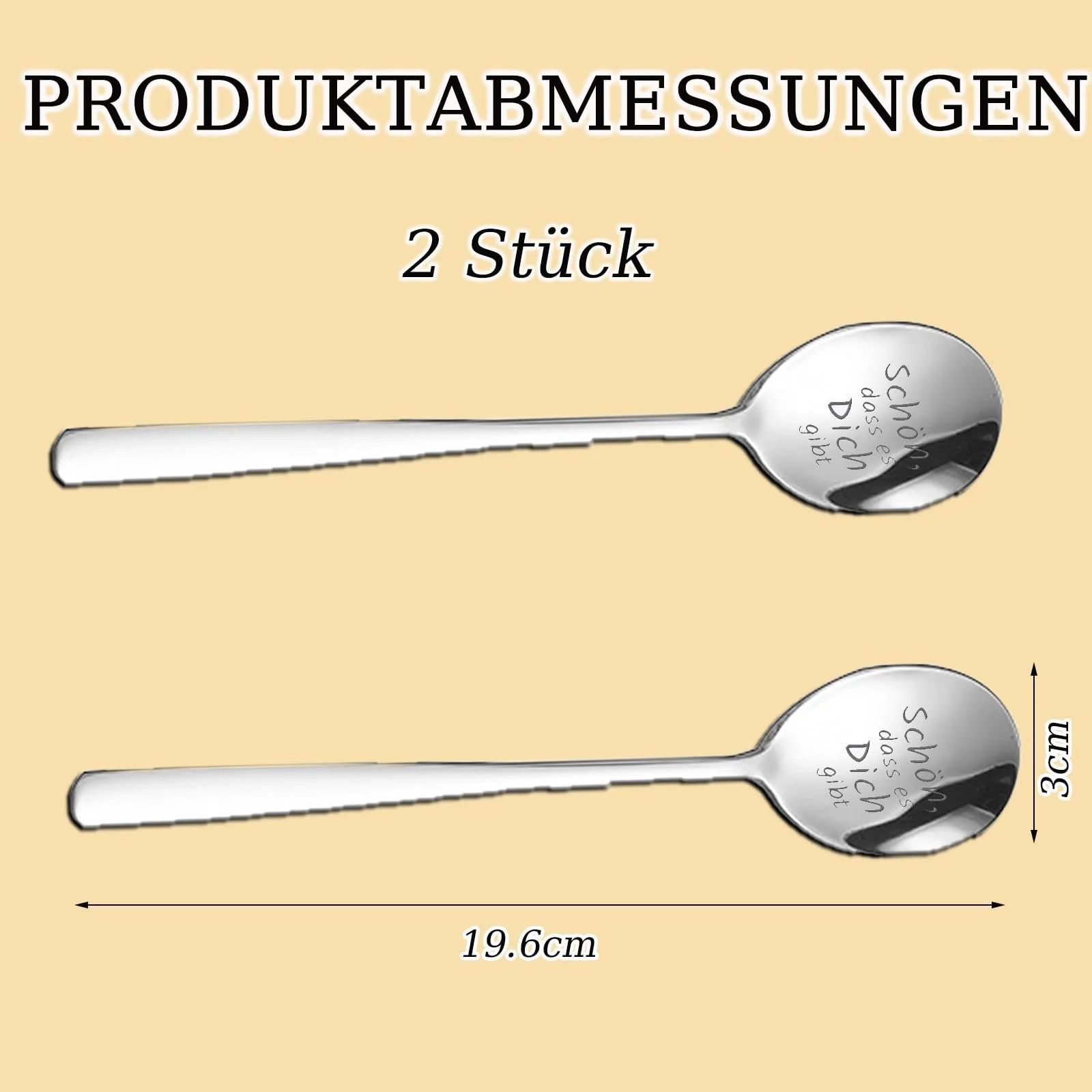 Ложка для кави з гравіюванням (2 шт.), фото №2