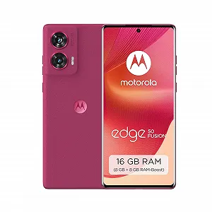 Смартфон Motorola Moto Edge50 Fusion 6.7" FHD+ POLED 50 MP 8/256 ГБ 5000 мАч Hot Pink, защитный чехол и держатель для телефона - Фото 1