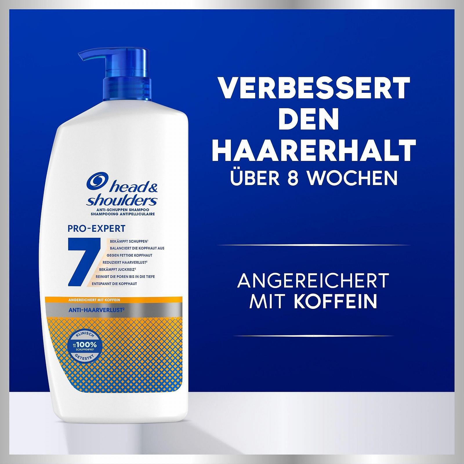 Шампунь против перхоти и выпадения волос Head & Shoulders Pro-Expert 7 с кофеином 800 мл, фото №4