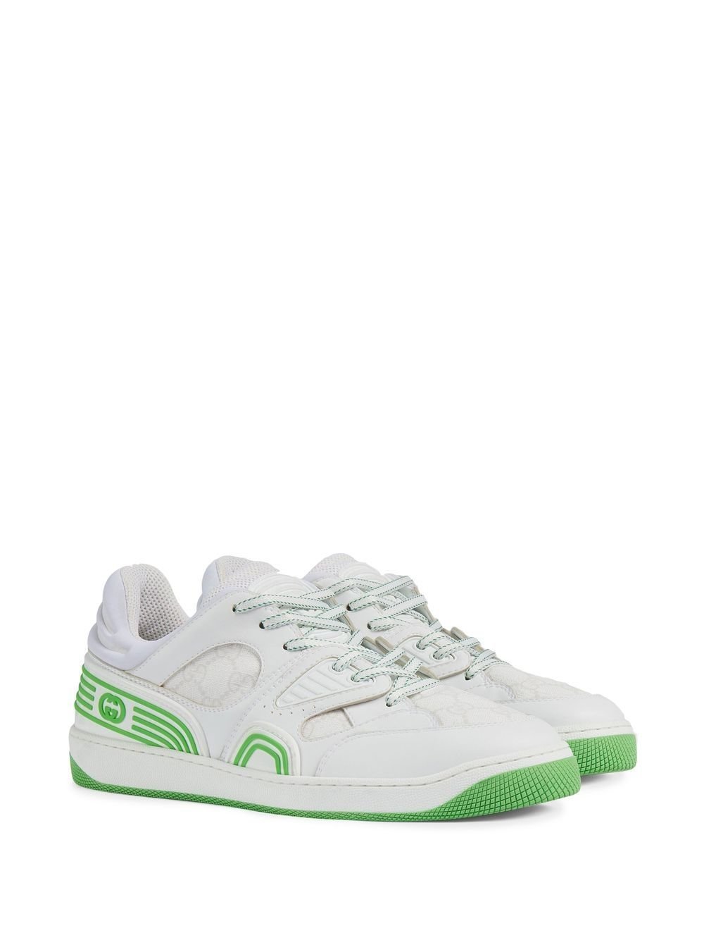 Кросівки Gucci Basket Low White Demetra Green 39.5, фото №4