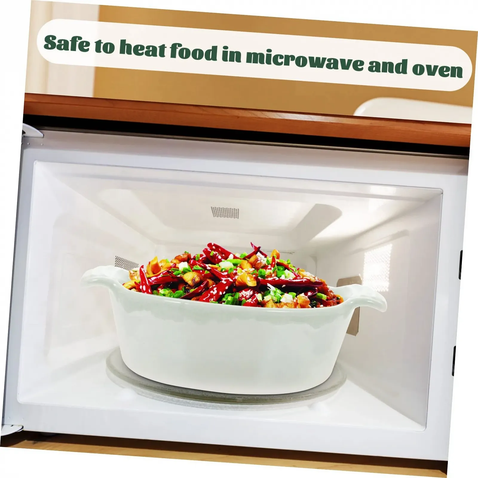 Форма для запекания Ciieeo Круглая С двумя ручками Зеленая, фото №9 Форма для запекания Ciieeo Круглая С двумя ручками Зеленая, фото №9