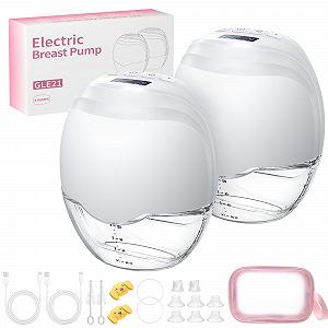 Молокоотсос электрический портативный Hands-Free Jheppbay All-in-one, безболезненный, без BPA, с фланцем 17/19/21/24 мм, 2 шт. в упаковке - Фото 1