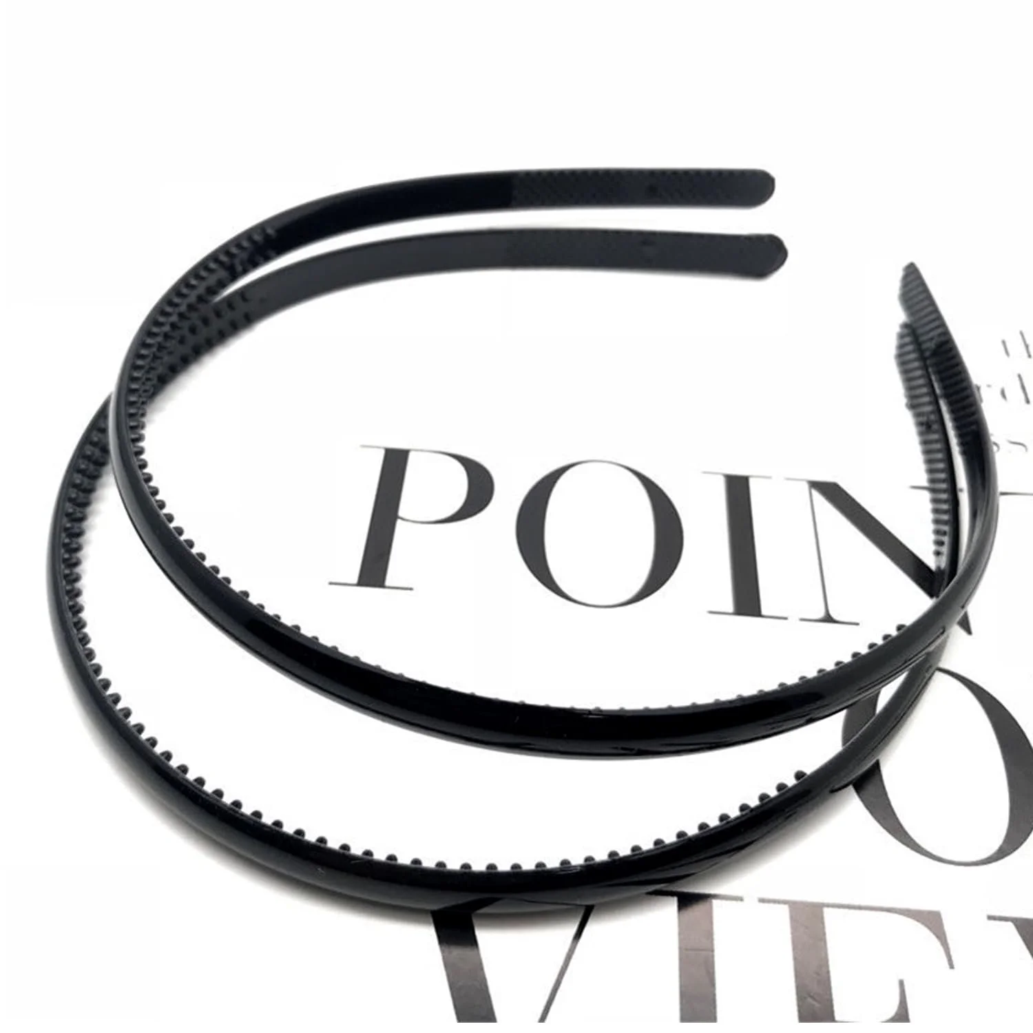 Обруч Пластиковий З зубцями Чорний (ширина 8 мм), фото №4