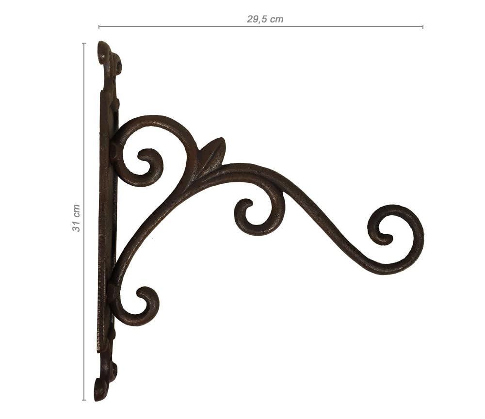 Кронштейн настінний для кашпо zeitzone чавунний вінтажний 31 см, фото №4