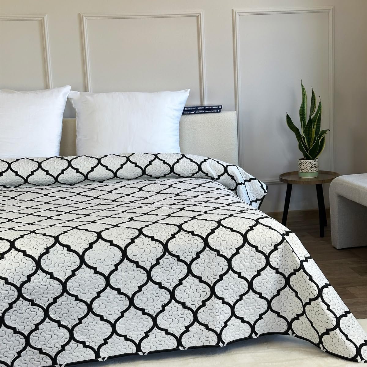 Покривало Euromat 220 x 240 см Чорний, Білий - Марокканський меридіан SY-1706, фото №4 Покривало Euromat 220 x 240 см Чорний, Білий - Марокканський меридіан SY-1706, фото №4