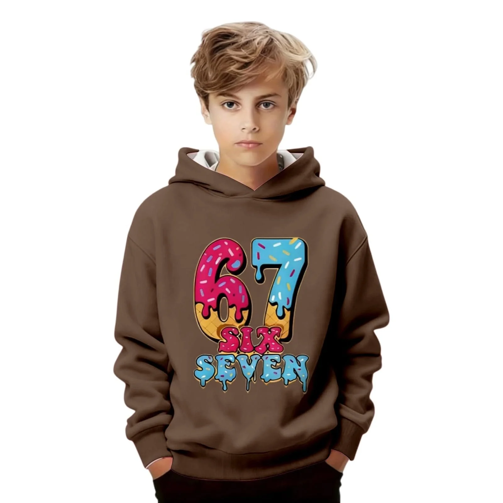 Різдвяний светр 67 Meme для хлопчиків, святковий светр, фото №1