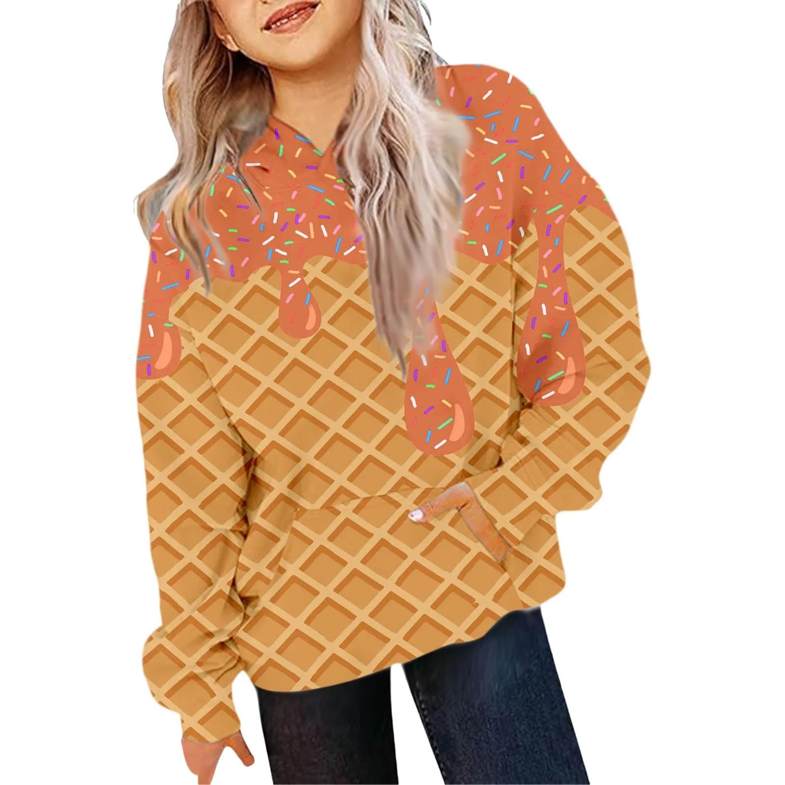 Худи для девочки, Цвет - градиент, фото №2