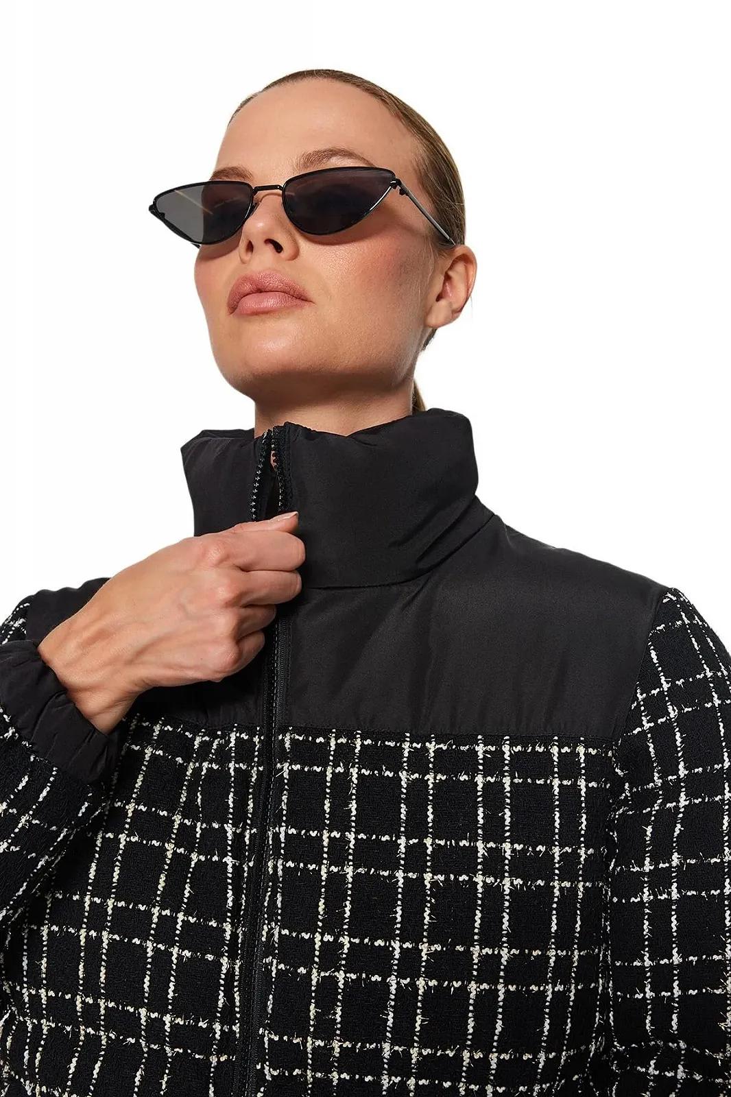 Пальто TRENDYOL в клетку, для женщин, фото №3 Пальто TRENDYOL в клетку, для женщин, фото №3