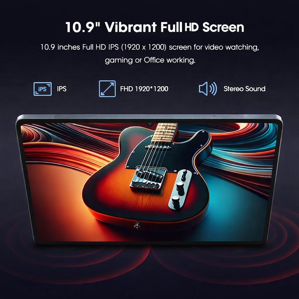 Планшет 10.9" Full HD CWOWDEFU P35W (6+6)/128Gb 4G 1-SIM 8 ядер Android 14 6000 mAh Сірий, фото №4