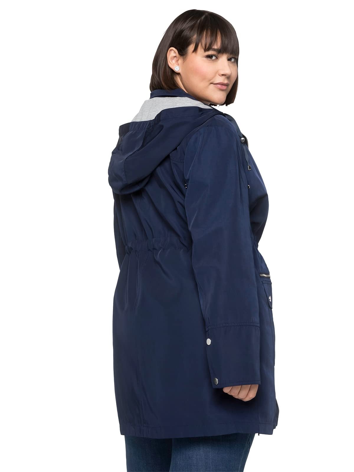 Женская куртка больших размеров Sheego Techno-Twill Basic Fashion Sporty Decorative Zip, фото №2