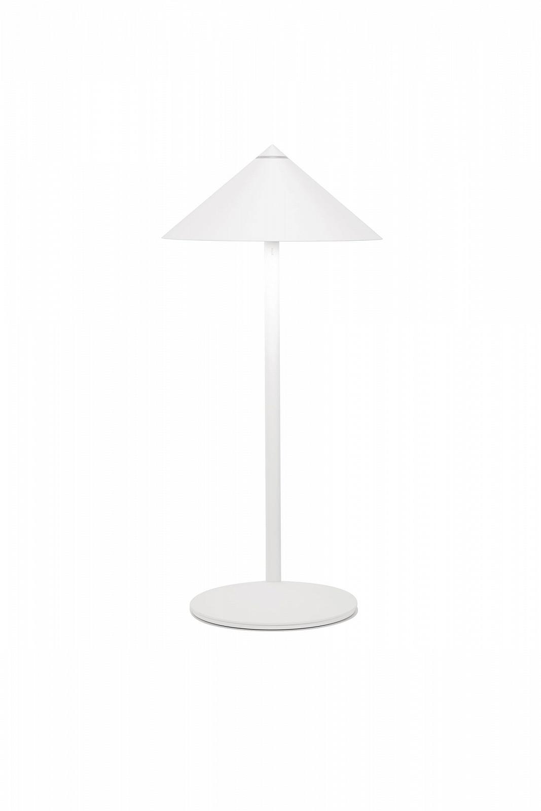 Настільна лампа Zafferano Pina L Бездротова Акумуляторна Сенсорна Поворотна головка Димована 2200-3000 K 55 см Білий, фото №1