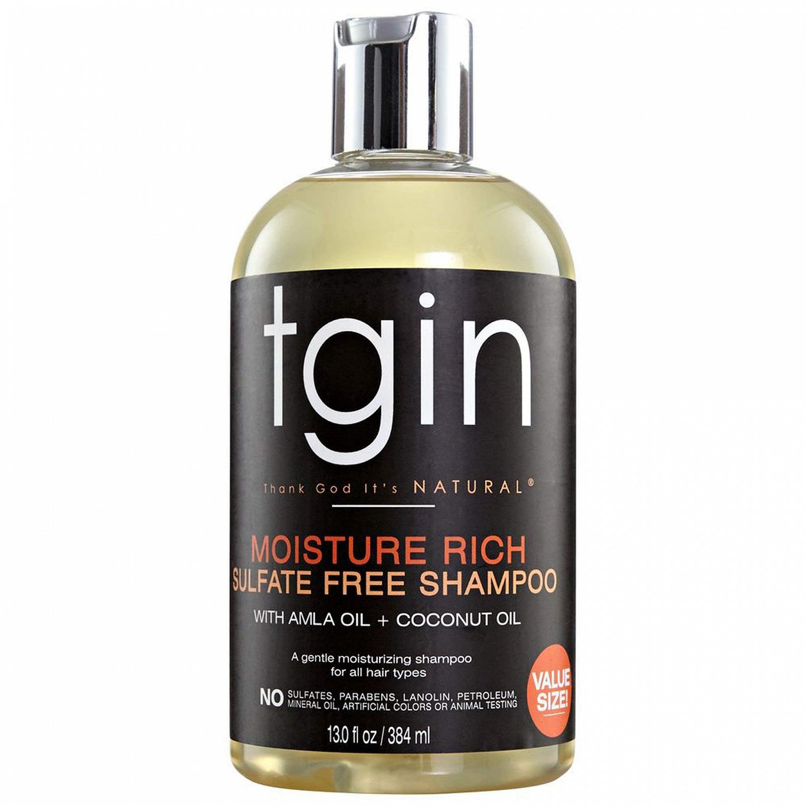 Шампунь TGIN Moisture Rich Sulfate Free с маслом амлы + кокосовое масло 13 жидких унций, фото №1