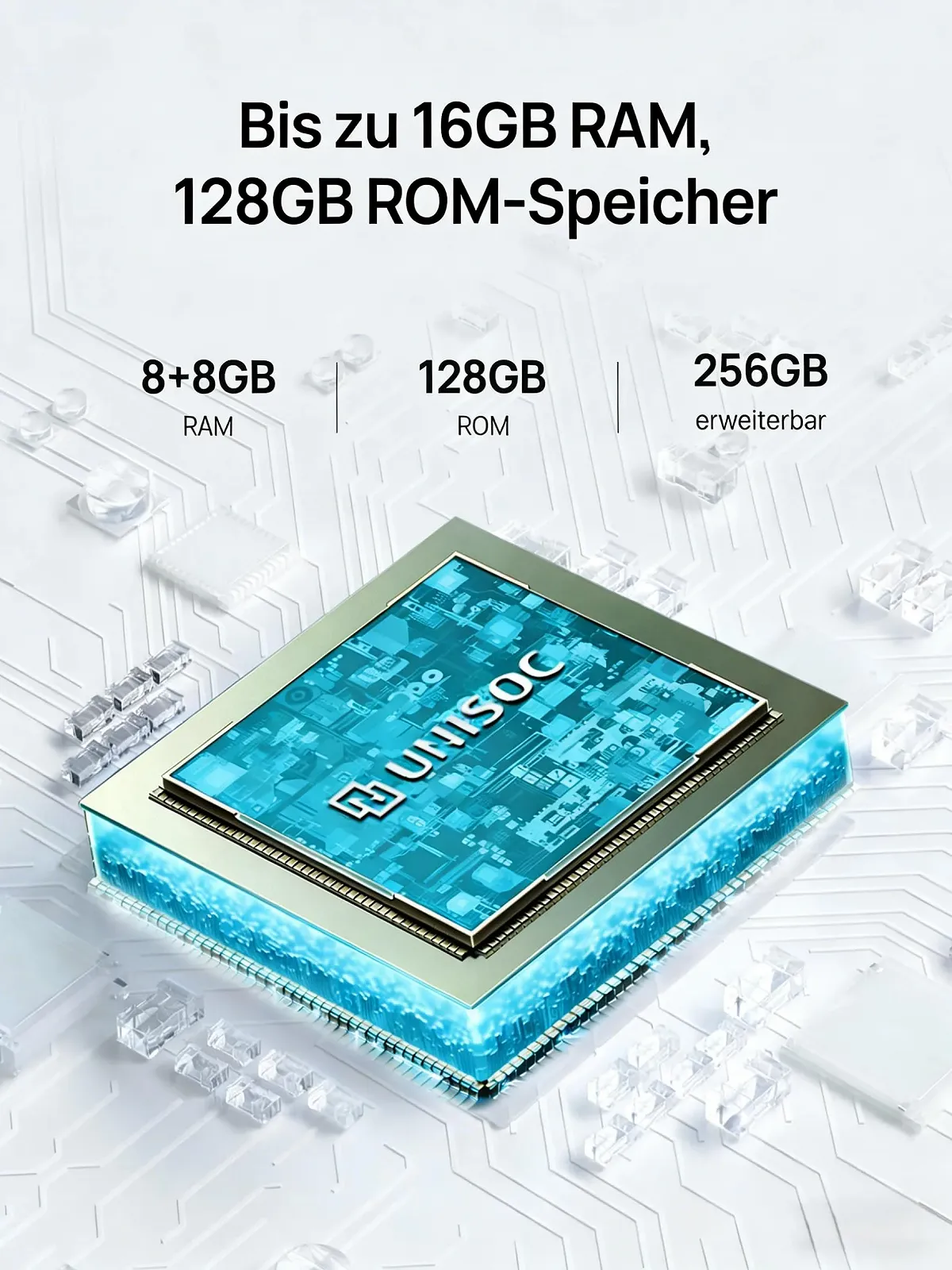 Смартфон Ulefone Note 16Pro 16/128ГБ 50+8МП 6,52" HD+ 4G Dual SIM Blue, фото №3
