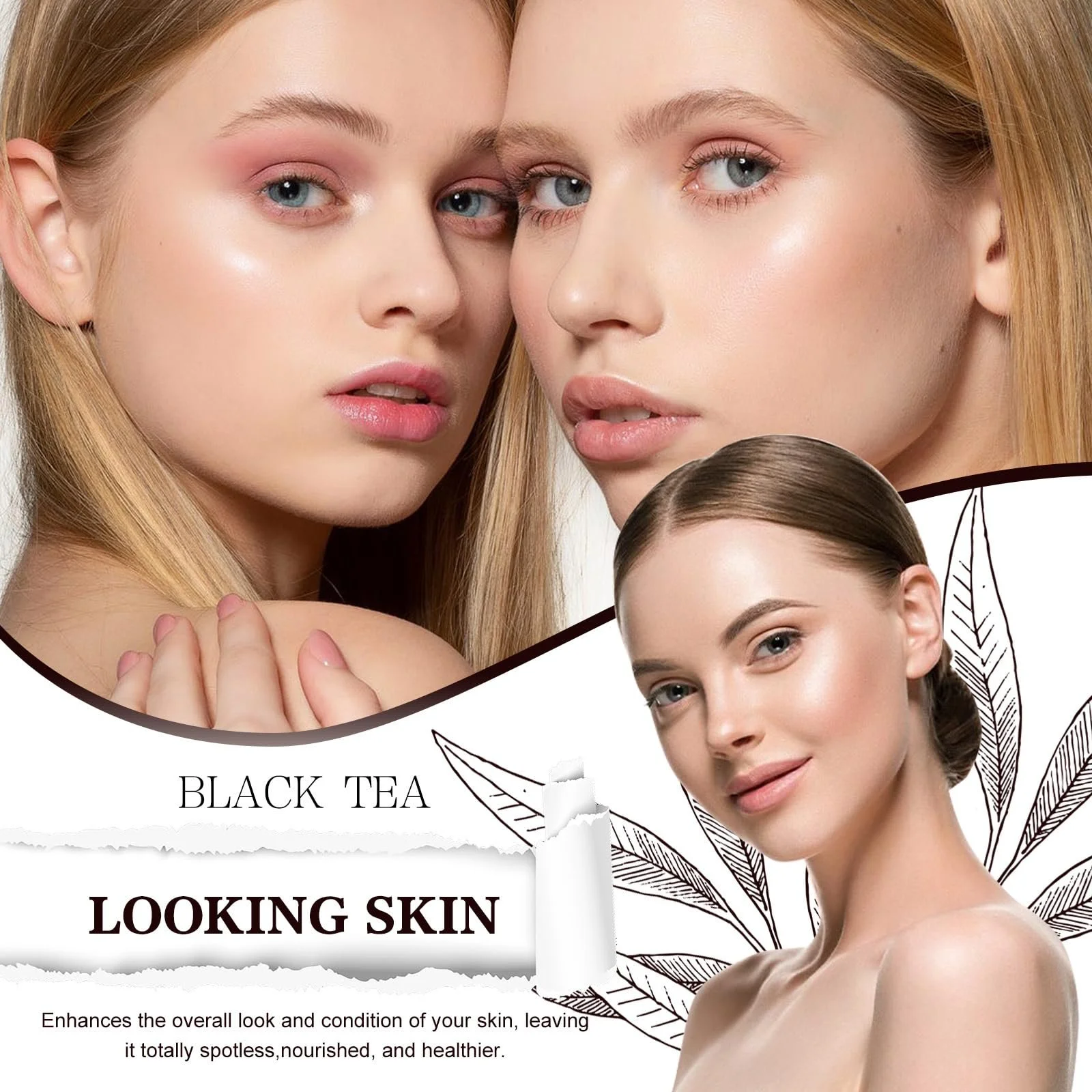 Маска Чёрный Чай Экстракт Чёрного Чая Очищающая Маска для Глубокого Очищения, Уменьшения Акне и Чёрных точек, 2 шт, фото №4