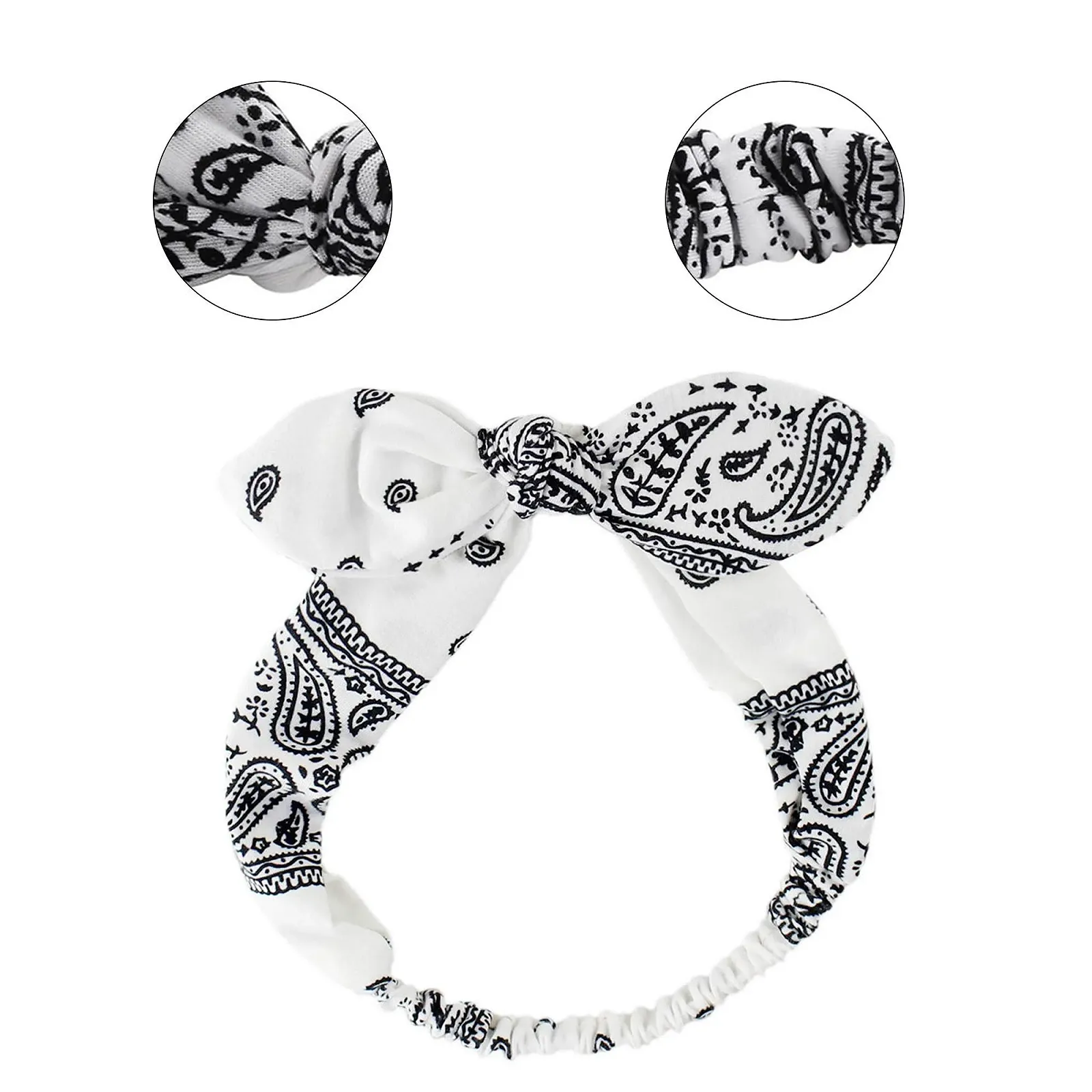 Пов'язка на голову з бантом, Boho, Жіноча, Еластична, фото №3