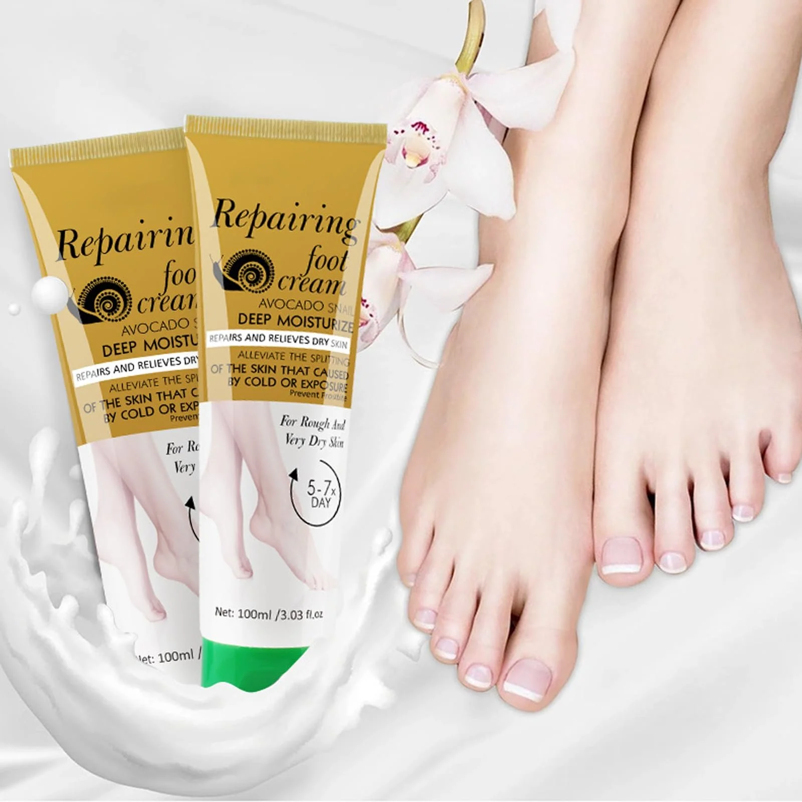 Крем для ног Hydrating Foot Cream увлажняющий против трещин для пяток, коленей и рук, фото №8