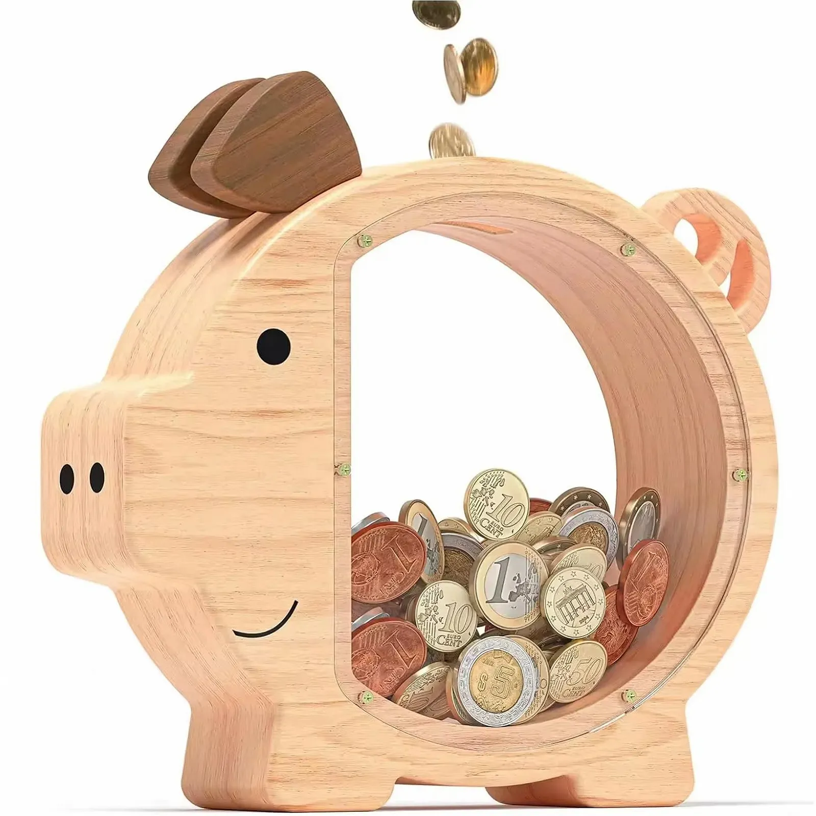 Скарбничка дерев'яна у формі тварини з акрилом, фото №8