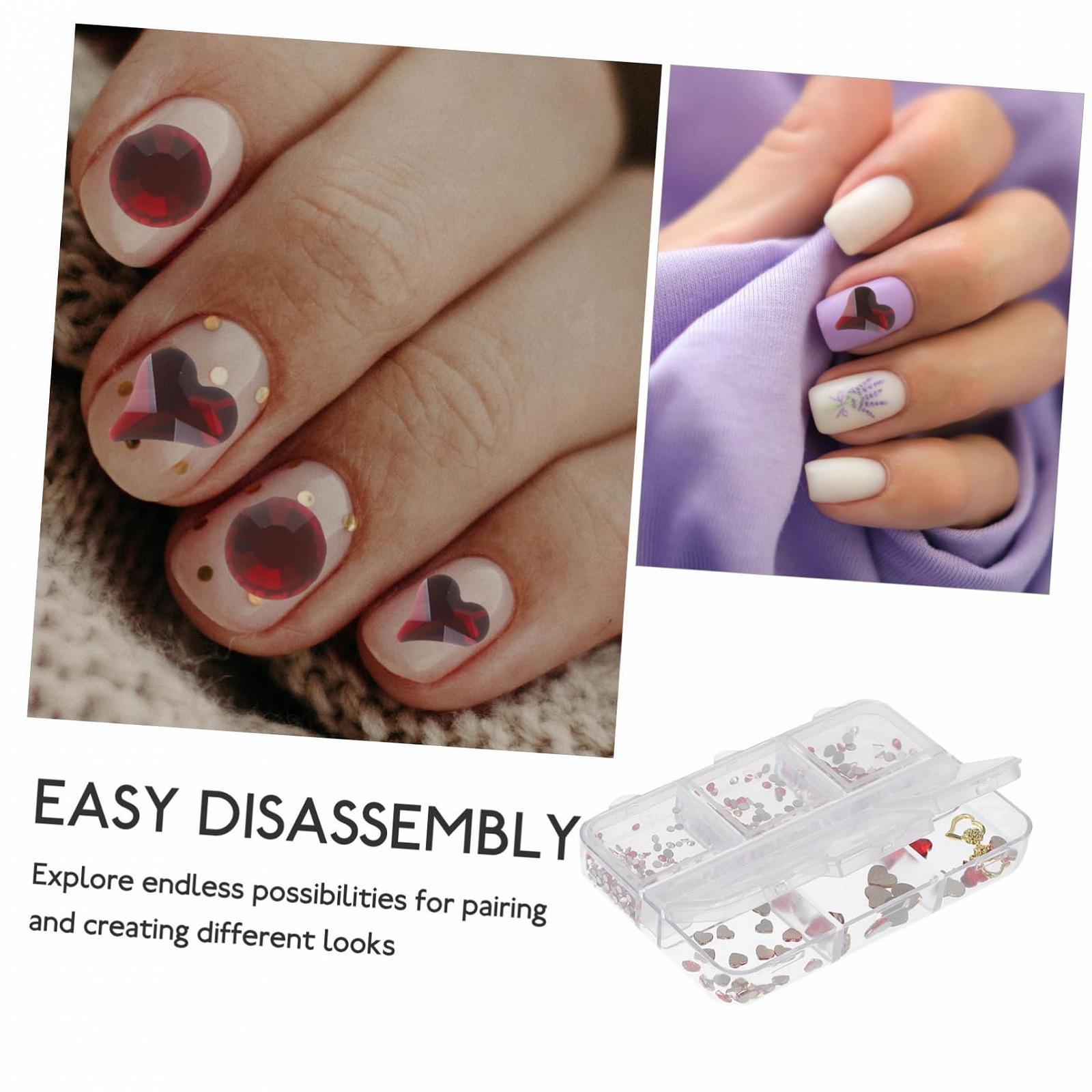 Стрази для нігтів Healeved Прикраса Серце Форма, фото №5