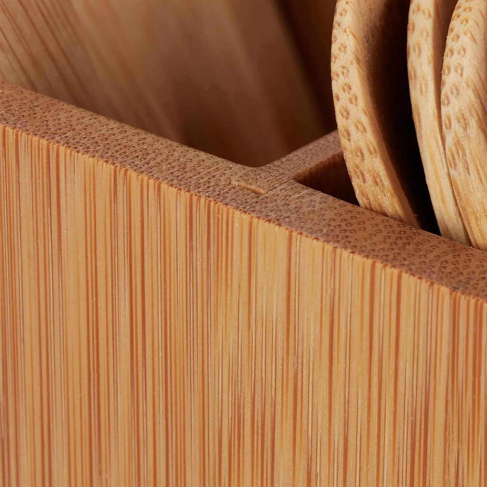Набор бамбуковых столовых приборов Relaxdays, многоразовый, 41 предмет, натуральный, светло-коричневый, фото №8