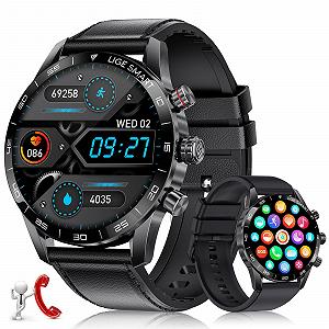 Смарт-часы LIGE мужские, 1,43 дюйма, AMOLED, функция телефона, голосовой помощник, пульсометр, SpO2, 124 спортивных режима, трекер активности, фитнес-часы - Фото 1
