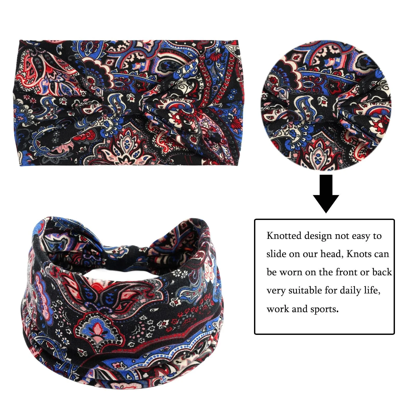 Широка Пов'язка На Голову Yogan Еластичні, фото №4