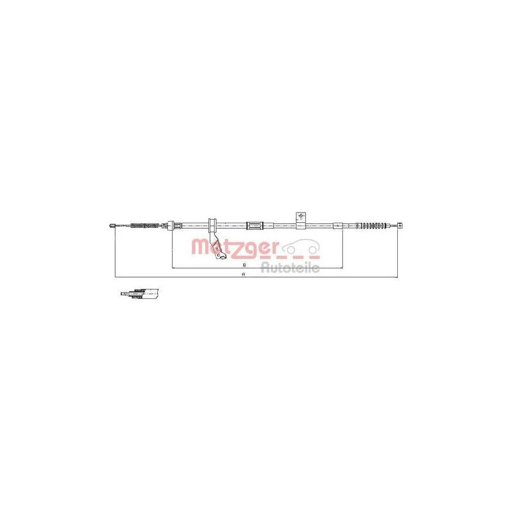 Трос стояночного тормоза METZGER 17.1483 для TOYOTA задний правый, фото №1