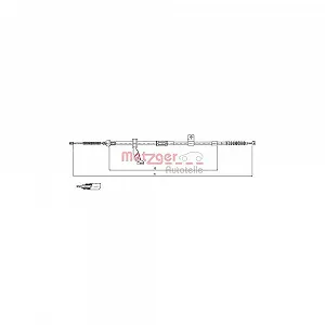 Трос стояночного тормоза METZGER 17.1483 для TOYOTA задний правый - Фото 1