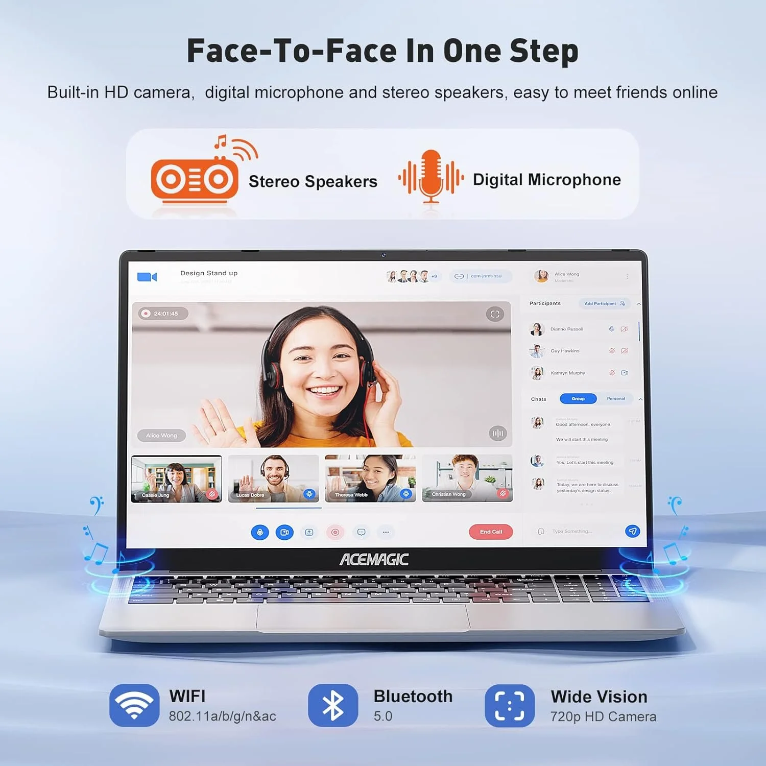 Ноутбук 15.6" Acemagic VistaBook TX15 Intel N150 RAM 16GB SSD 512GB Windows 11, фото №6