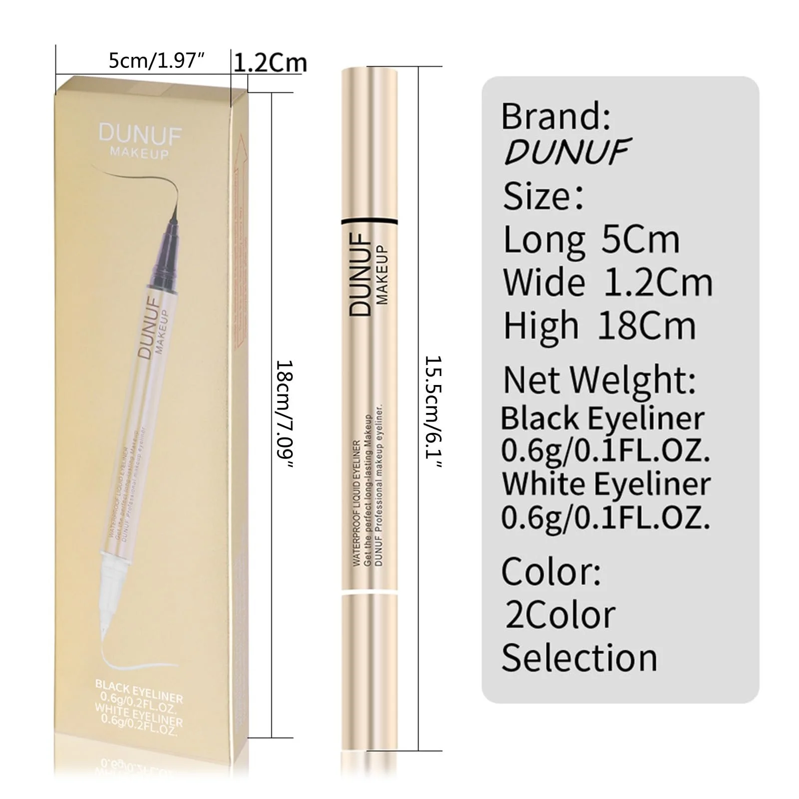 Підводка 2-в-1 Двосторонній Рідка Eyeliner, фото №3 Підводка 2-в-1 Двосторонній Рідка Eyeliner, фото №3