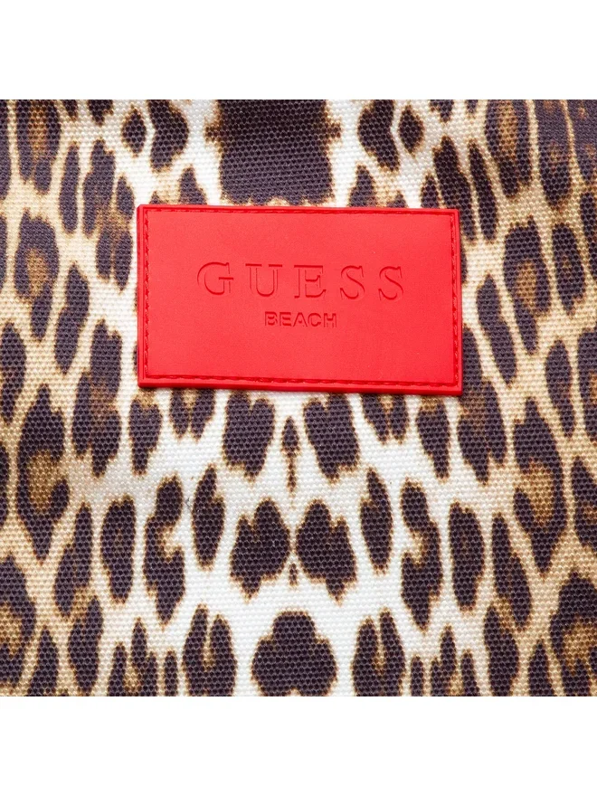 Пляжна сумка GUESS / З полотна / З принтом / Коричнева, фото №3