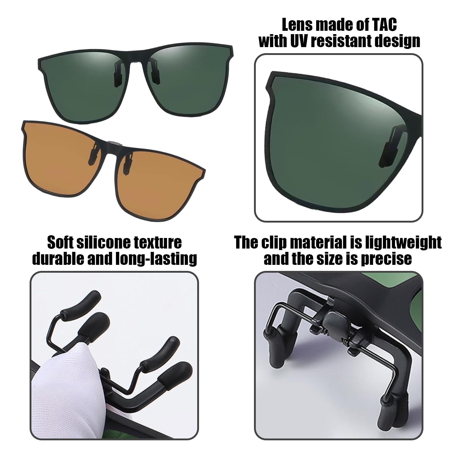 Сонячні окуляри Snap-on, 2 шт., поляризовані, затискачі, фото №3