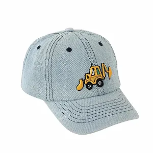 Бейсболка летняя детская с вышивкой трактора регулируемая солнцезащитная - Фото 1