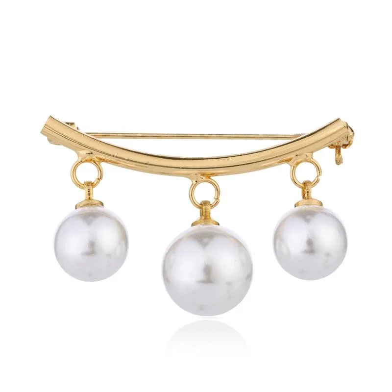 Брошка жіноча з перлами майорка елітна прикраса вишукана брошка з камінням для сукні піджака подарунок жінці святкова, фото №1