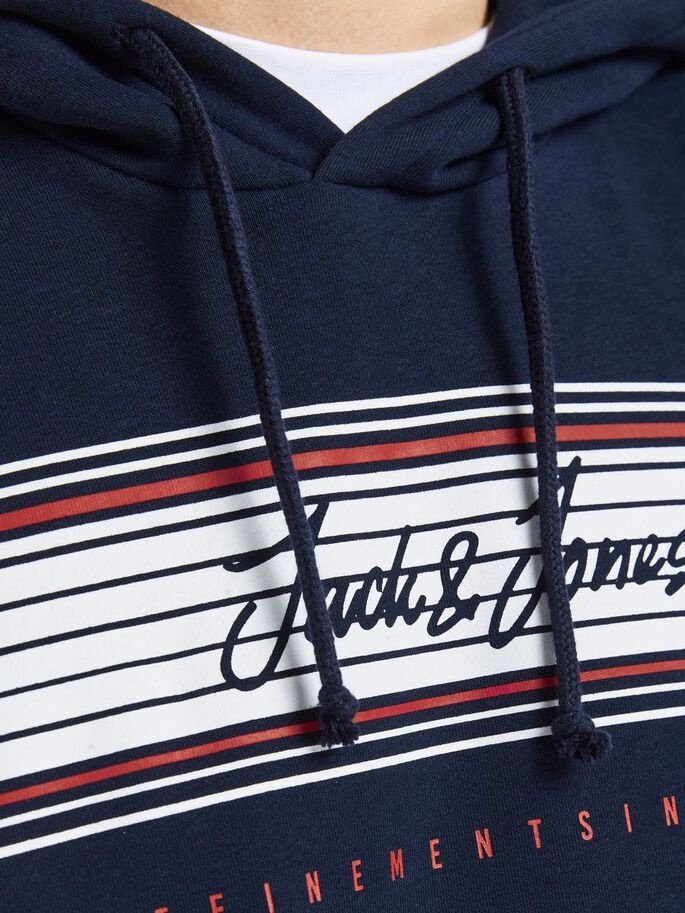 Світшот JJLEO SWEAT HOOD 12200768-Navy Blazer Jack&Jones Темно-синій S, фото №3