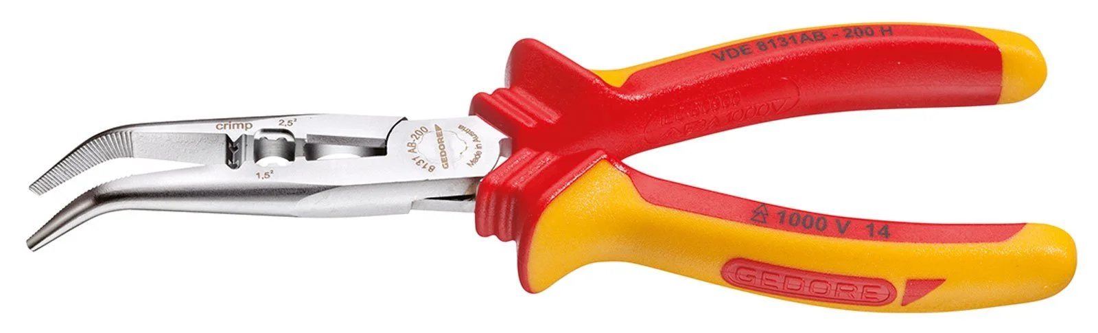 Плоскогубцы GEDORE Multi-pliers 200 мм угловые с изоляцией VDE 8131 AB-200 H, фото №3