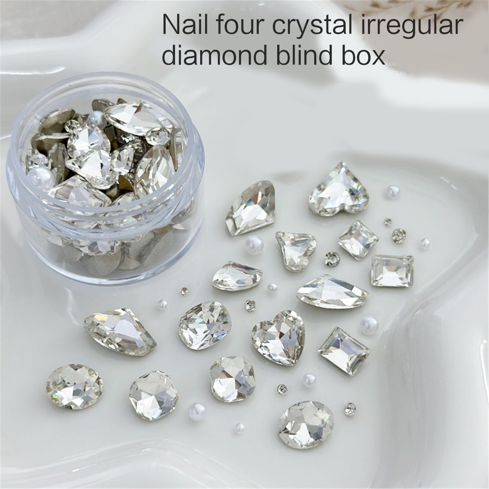 Стрази для нігтів Прикраса Серце Мікс Форм Круглі Перлини Мистецтво Декорування Нігтів, фото №4