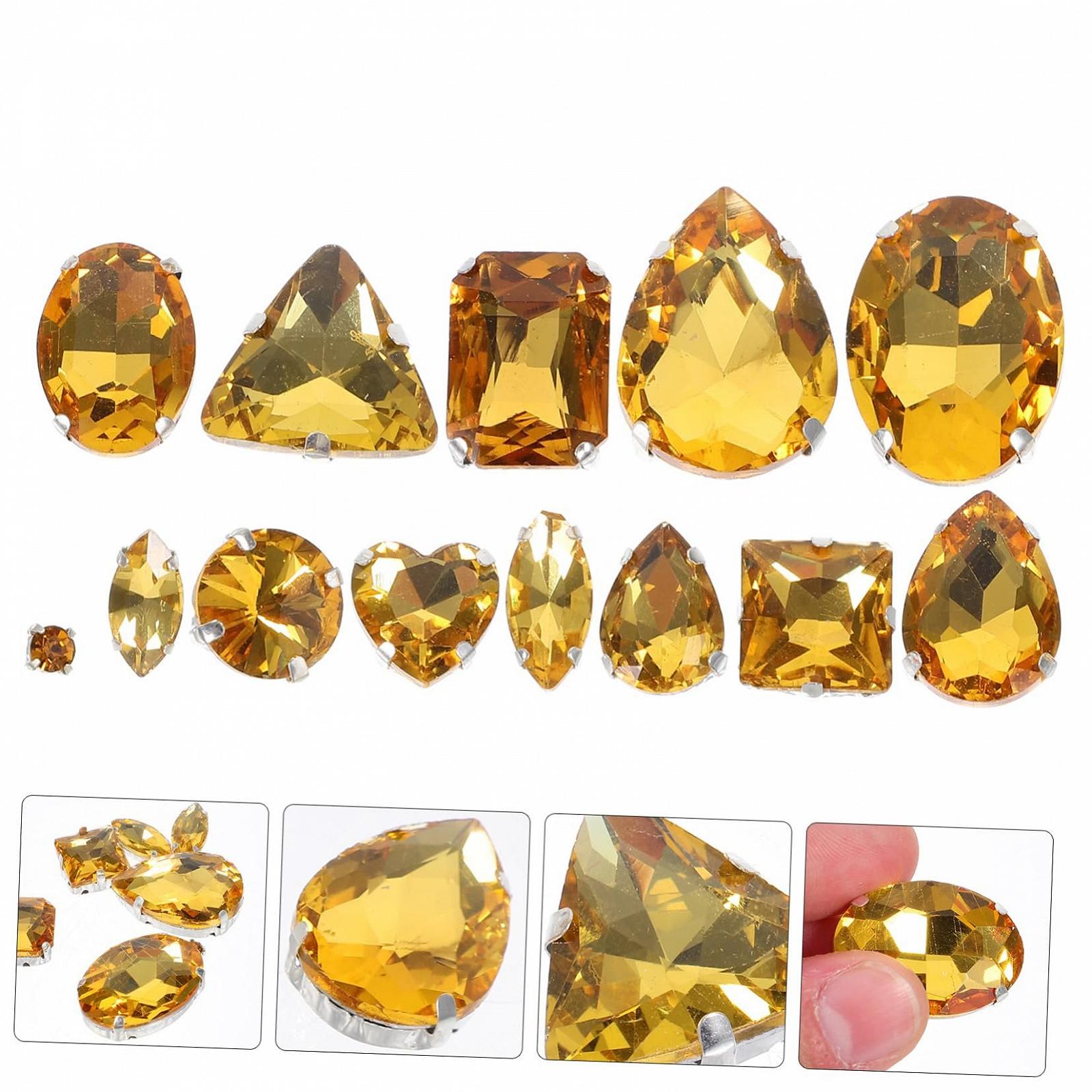 Стразы для пришивания NUOBESTY Нерегулярные камни с когтями для одежды, сумок и свадебных украшений, фото №4