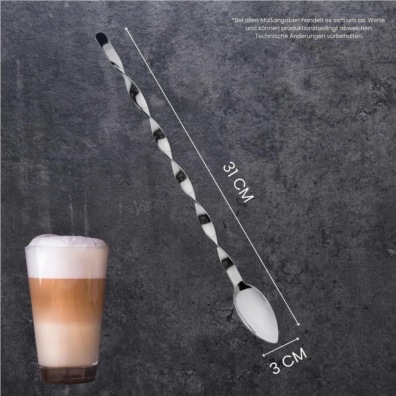 Ложка для лате Gehring Solingen, набір 2 шт, ложка для десертів, нержавіюча сталь, фото №2