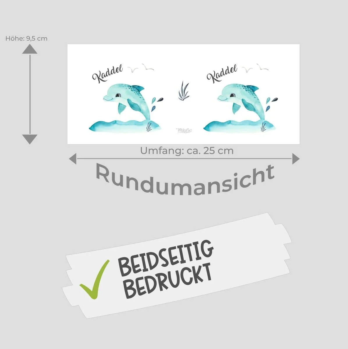 Скарбничка дитяча Mikalino Дельфін Керамічна Біла One Size, фото №6