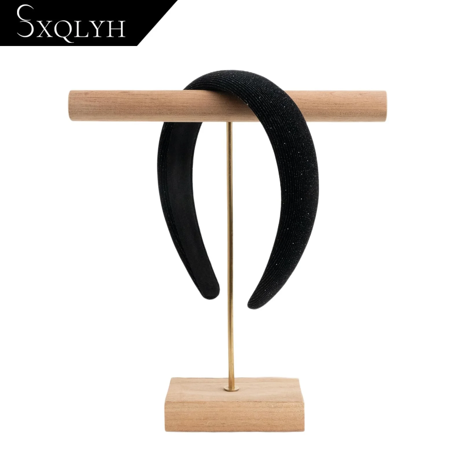 Обруч для волосся оксамитовий м’який з наповнювачем Чорний, фото №2