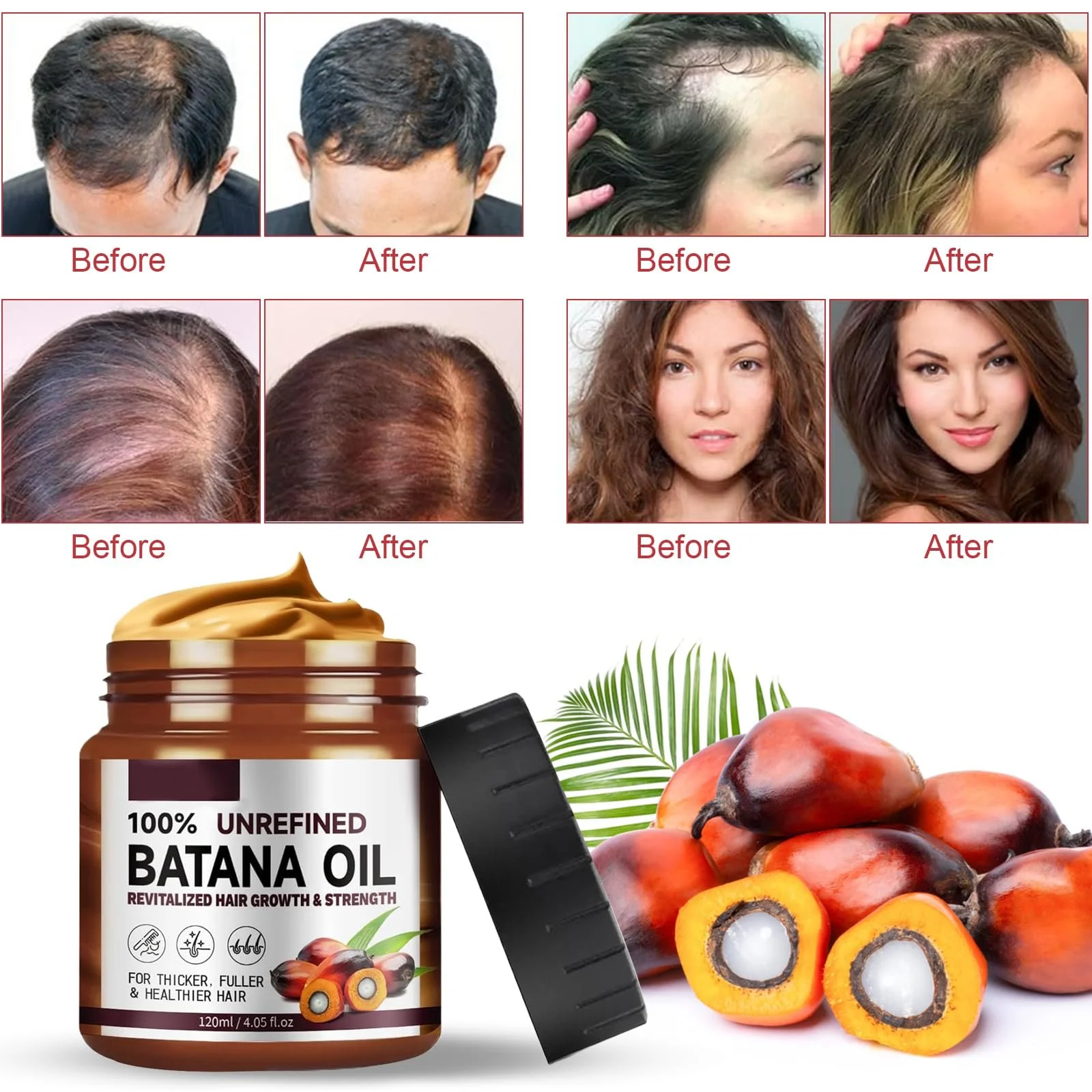 Органічна олія Батани для росту волосся 120 мл, фото №3