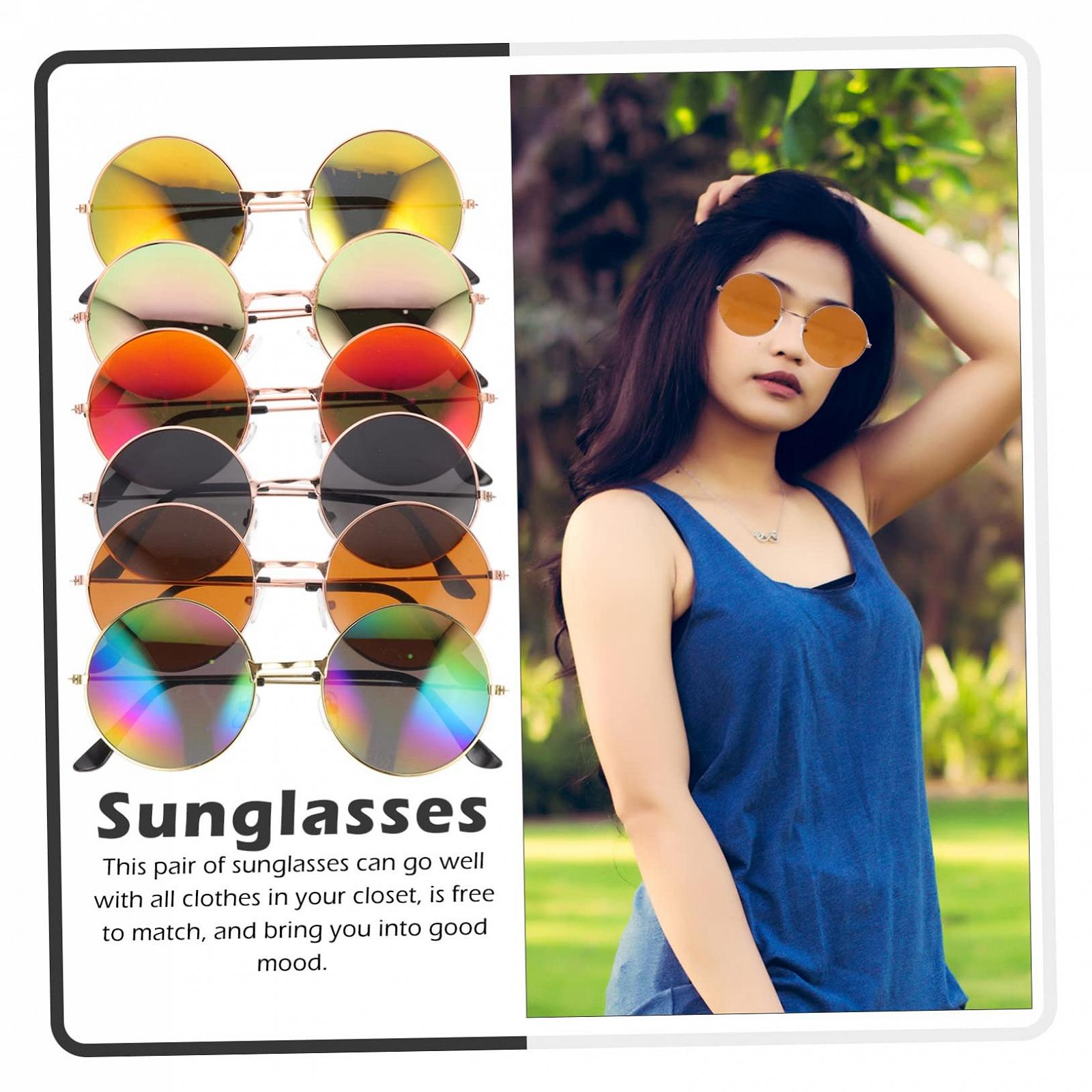 Набір круглих сонцезахисних окулярів PACKOVE, 30 шт, літні, фото №7