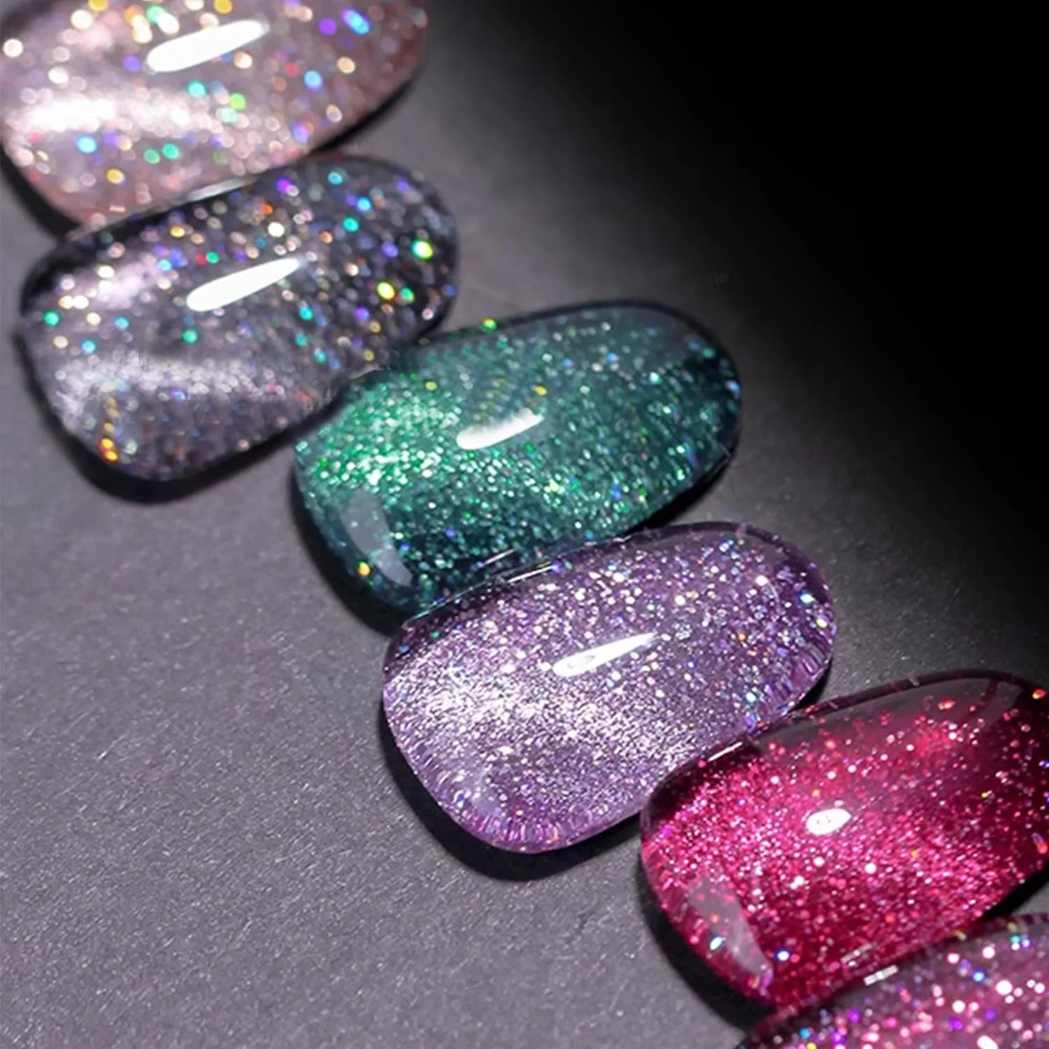 Гель-лак Відбивний райдужний блискучий Діамантовий ефект, фото №2