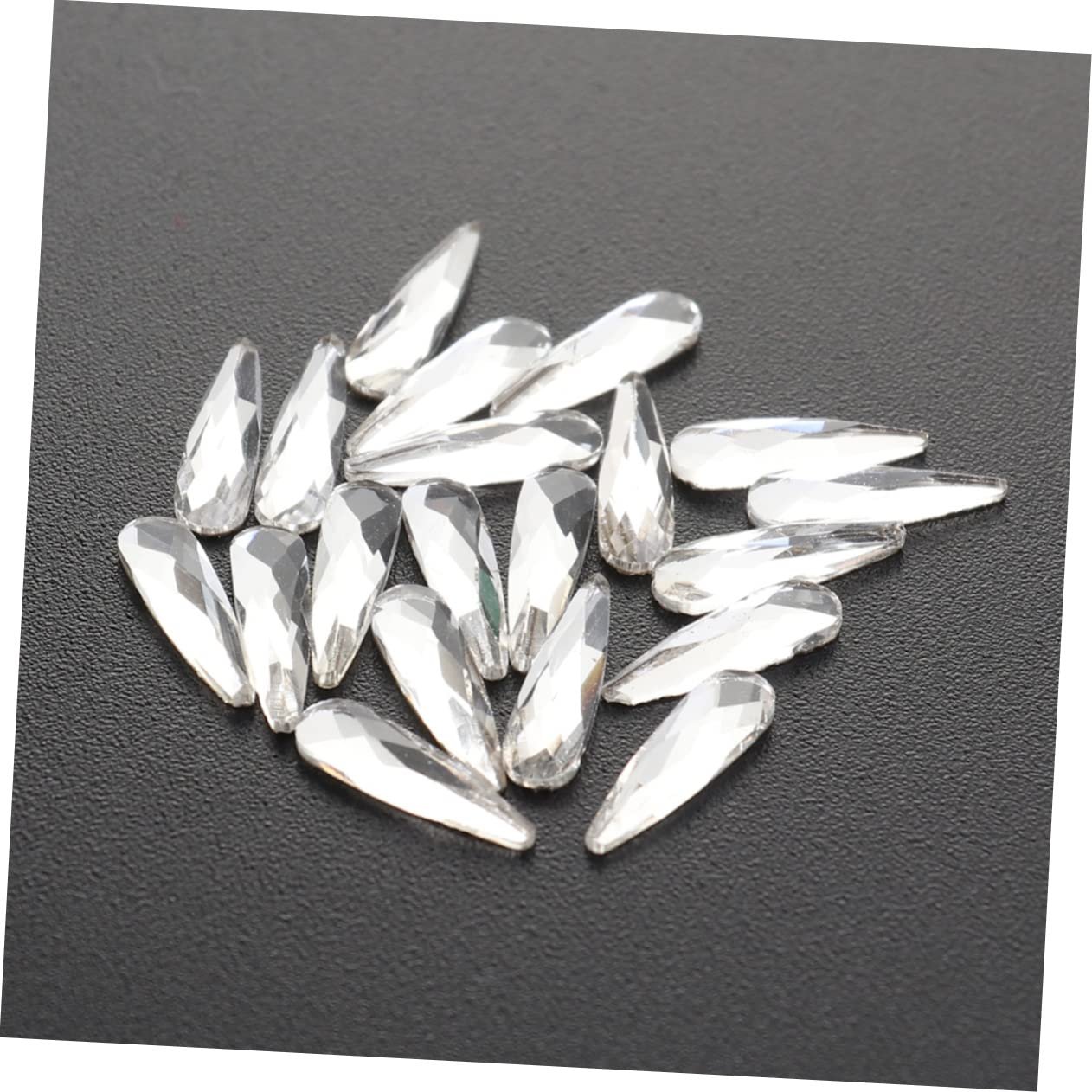 Стрази для нігтів Beavorty 60 шт, білі 3D, фото №5