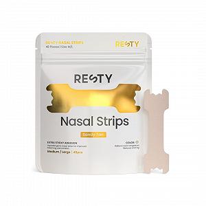 Смужки на ніс Resty Sandy Tan упаковка 48 шт., пластирі проти хропіння - Фото 1