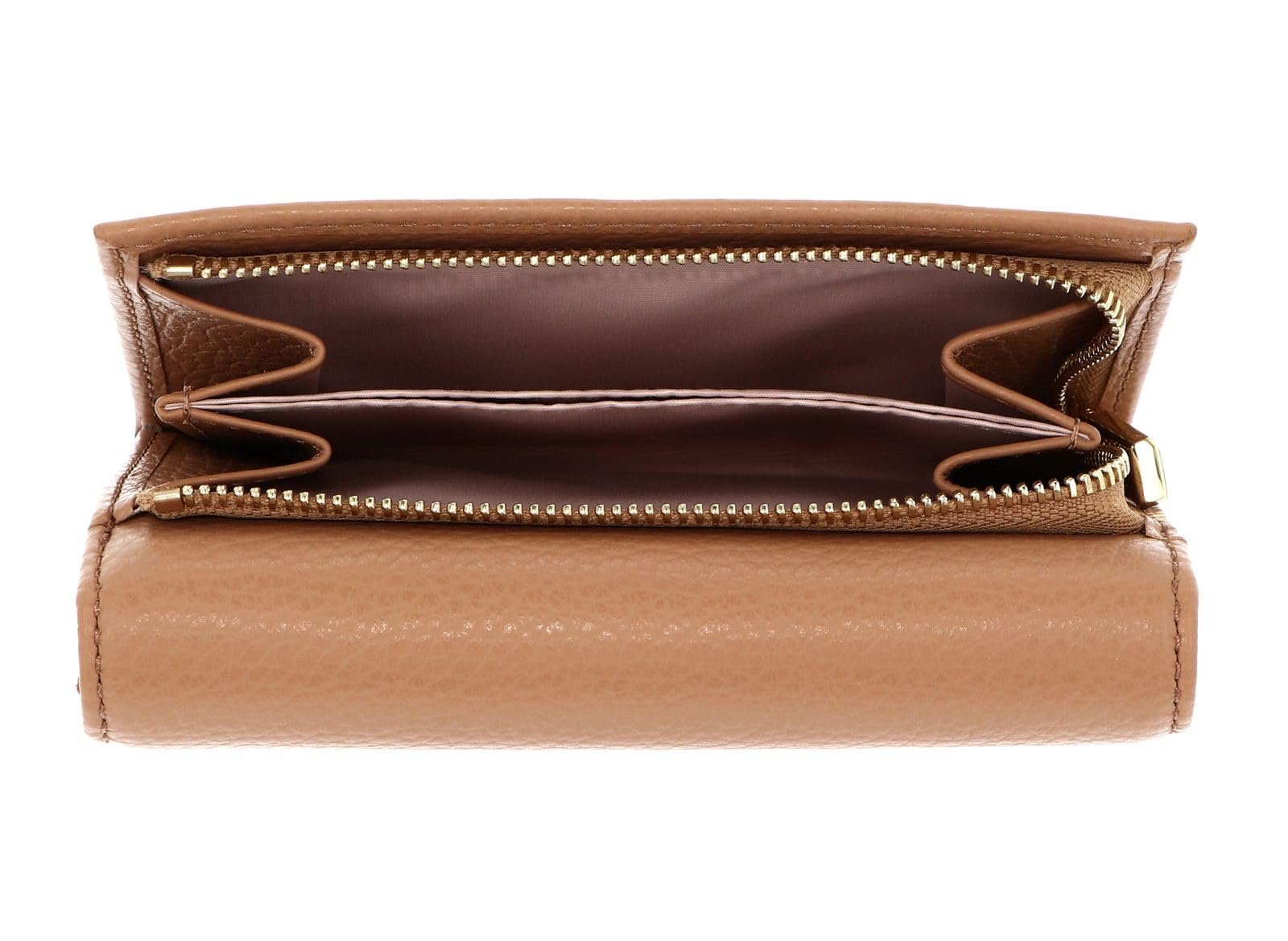 Кошелек Coccinelle Metallic Soft 12cc 14 см, коричневый, фото №2
