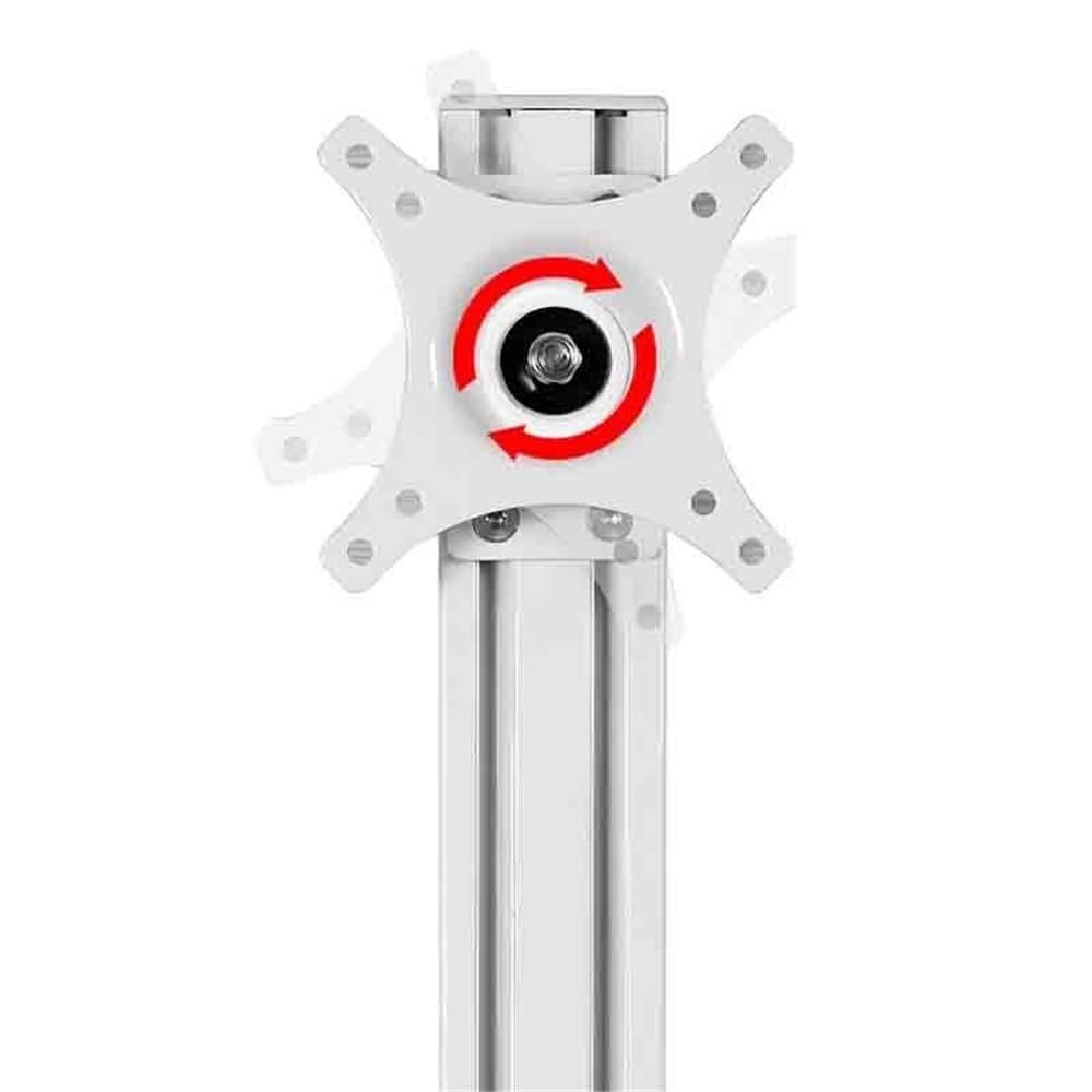 Настінна стійка для монітора з двома кронштейнами для двох моніторів 15" - 24" з підставкою для клавіатури та миші, регульовані кронштейни, фото №5