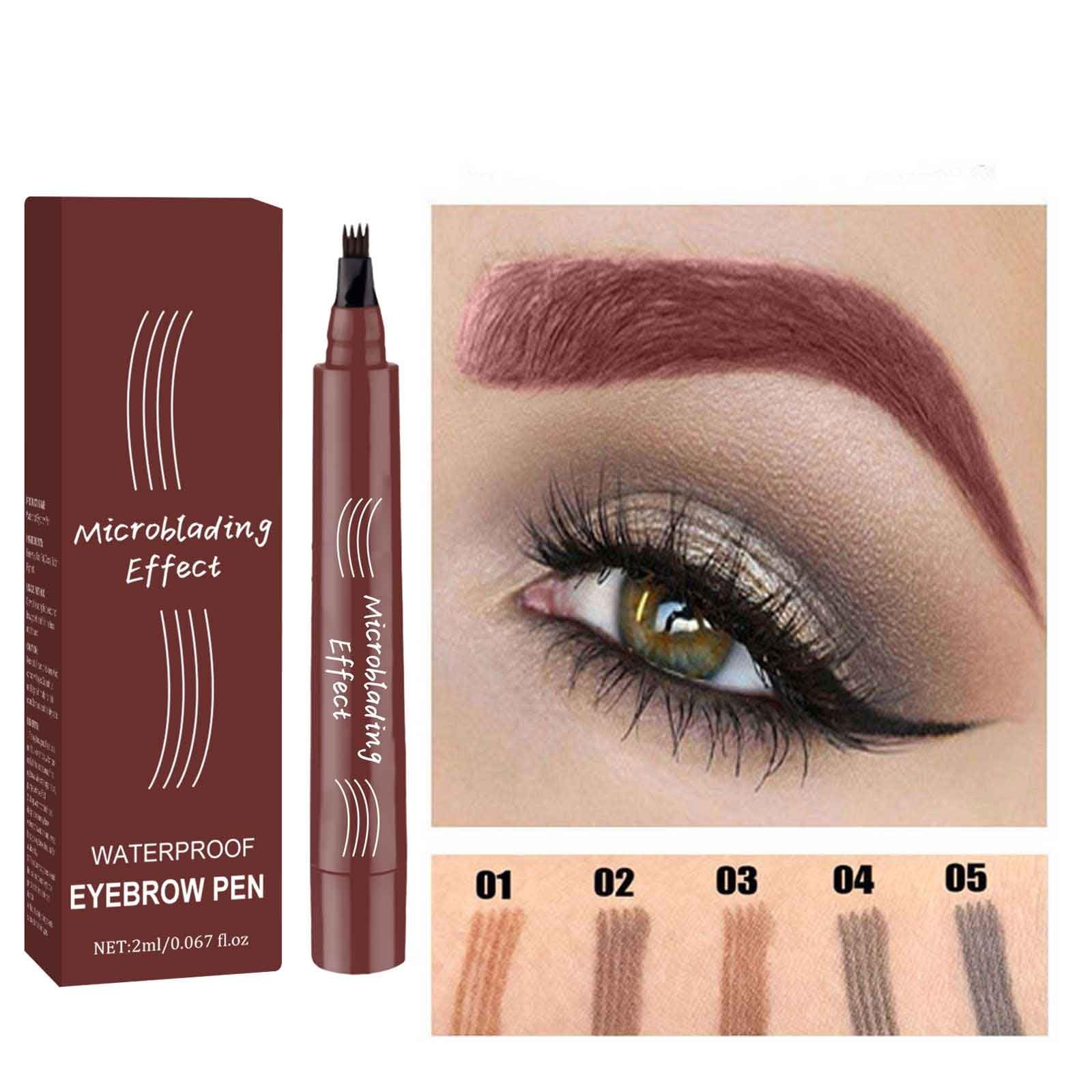 Олівець Microblading водонепроникний 4-наконечниковий мікроблейдинг колір світло-коричневий, фото №3