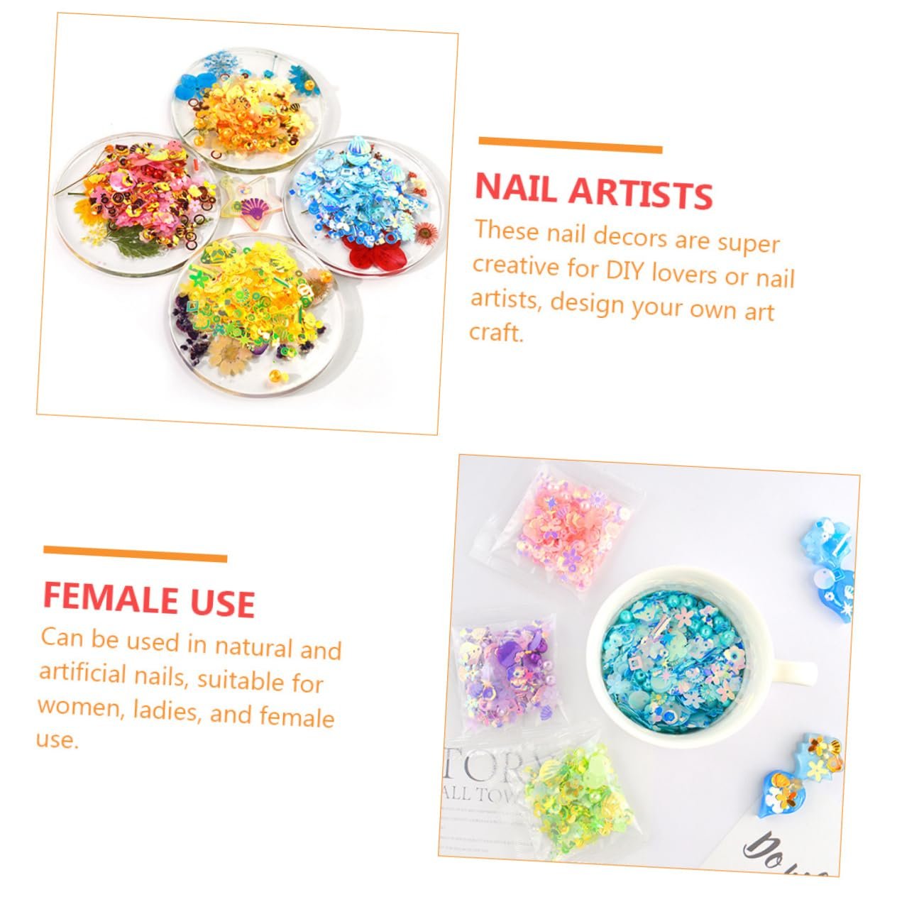 Перли для нігтів WOONEKY, фото №5